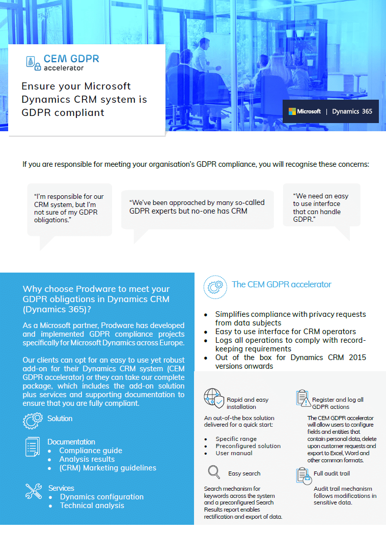 Prodware CEM GDPR | Brochure | Prodware Georgia