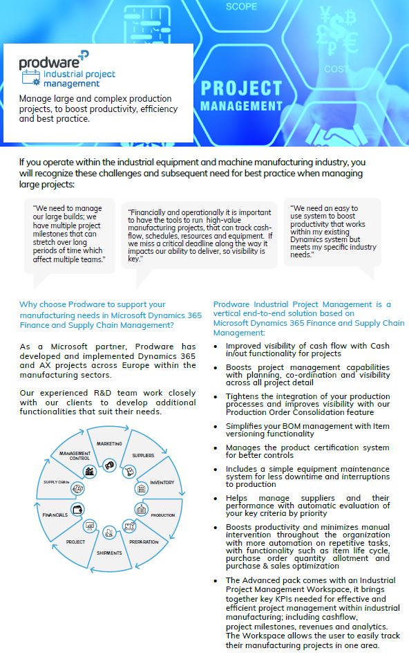 Industrial Project Management Factsheet thumbnail